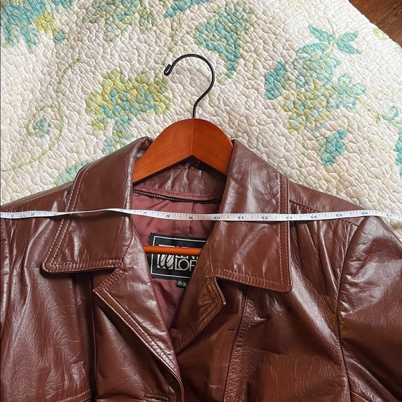 Leather Loft Dark Brown Belted Jacket - Picture 6 of 9